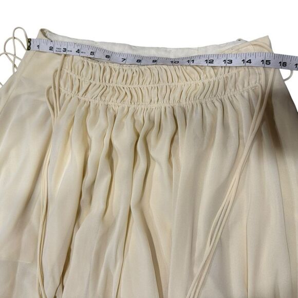 H&M Edition S/S 2025 CHIFFON CIRCLE SKIRT in Pale Yellow - Picture 11 of 11